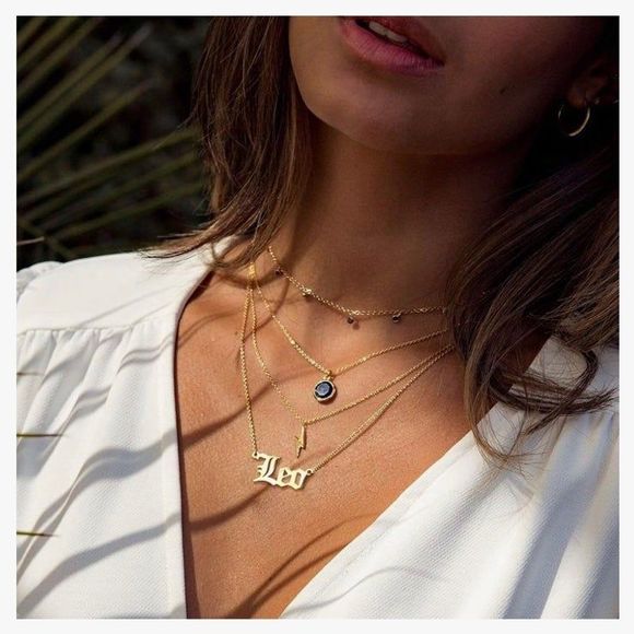 Zodiac Necklace, Horoscope Birth Star Sign Letter Astrology Constellation - Picture 4 of 4